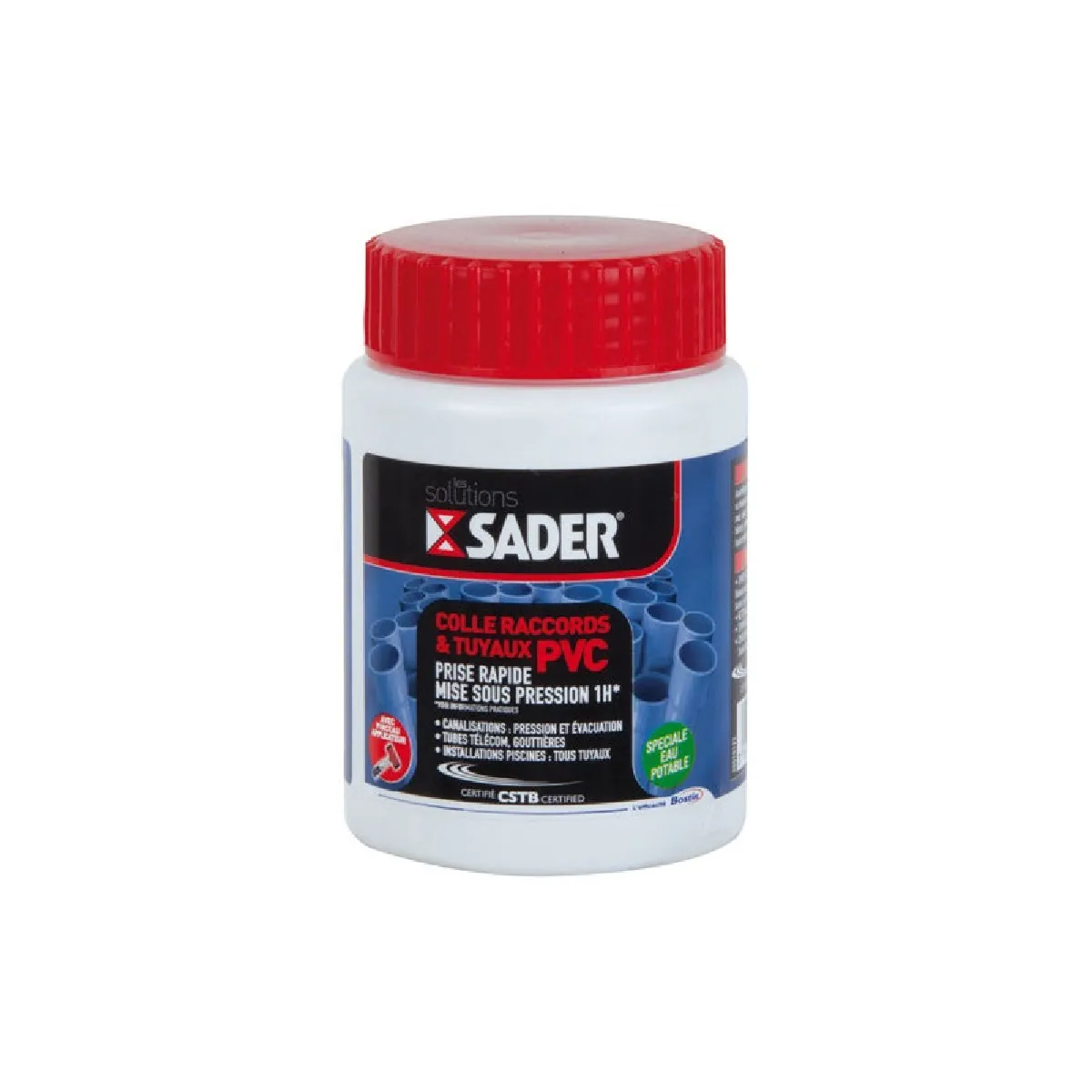 Sader Rouge Colle Pvc Rigide