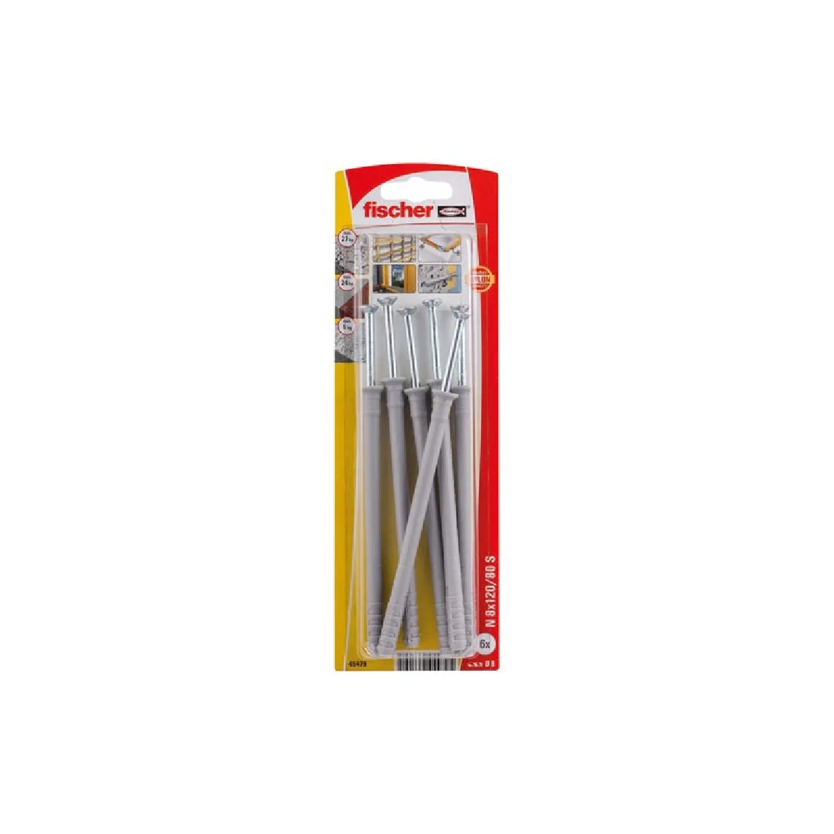 FISCHER Cheville clou n 8x120 blister de 6 - vue 2