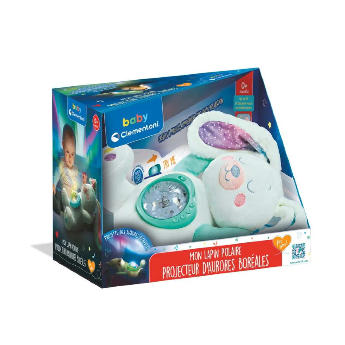 Conteuse d’histoires Clementoni Mon lapin polaire Projecteur d Aurores Boréales