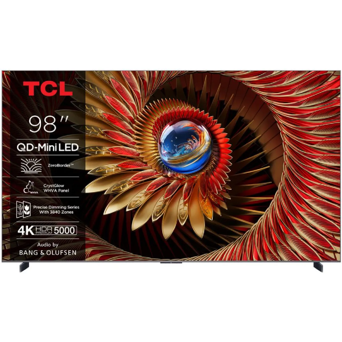TV QD Mini LED Tcl 98C89K 248 cm 4K UHD 2025 Aluminium brossé