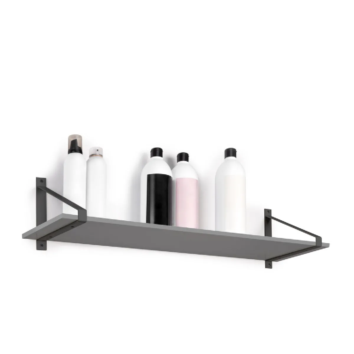 EMUCA - Supports pour étagères - Forme triangulaire - Acier - Noir - Image 4