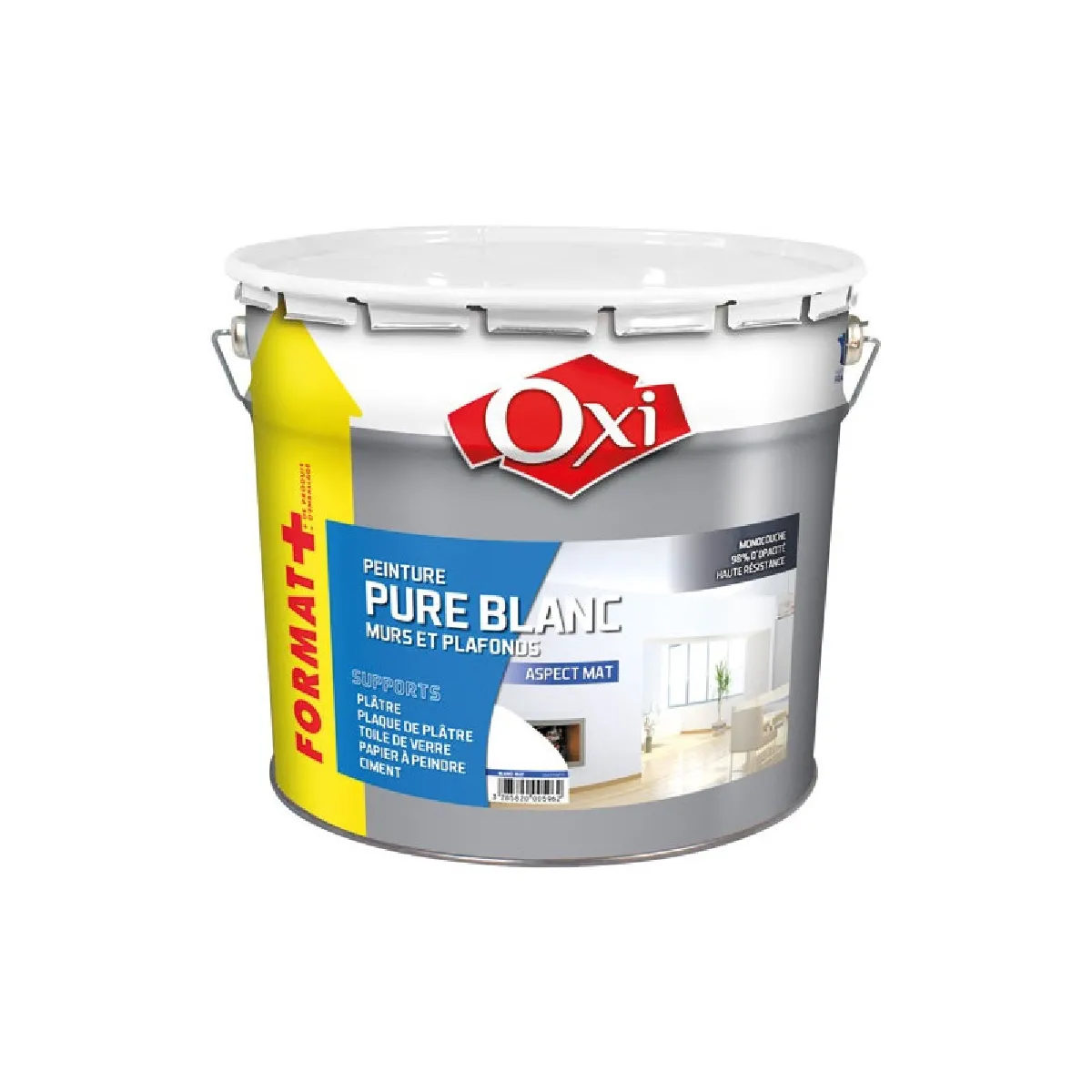 OXI Peinture murs et plafonds Pure Blanc - Mat - 12L 