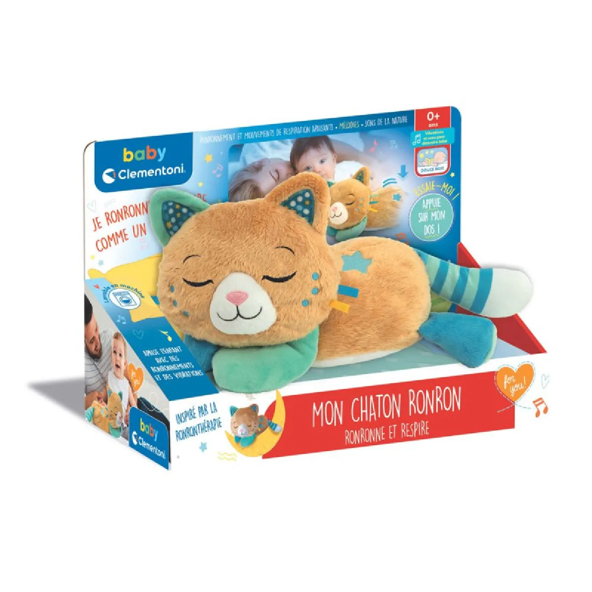 Peluche interactive Clementoni Mon Chaton Ronron Ronronne et respire