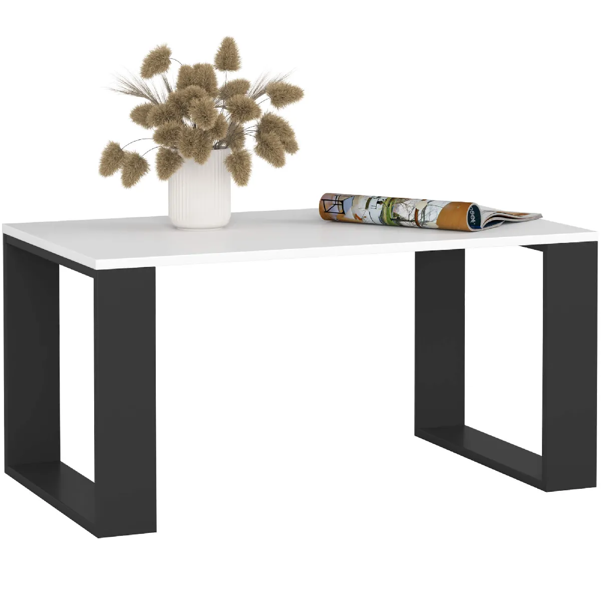 Meilleurs prix pour Akord Table Basse Nox Blanc/Noir 92X53X45