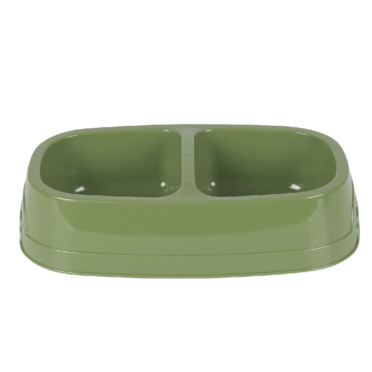 Comparer les prix de Gamelle double pour chien et chat CALI - Vert Sauge