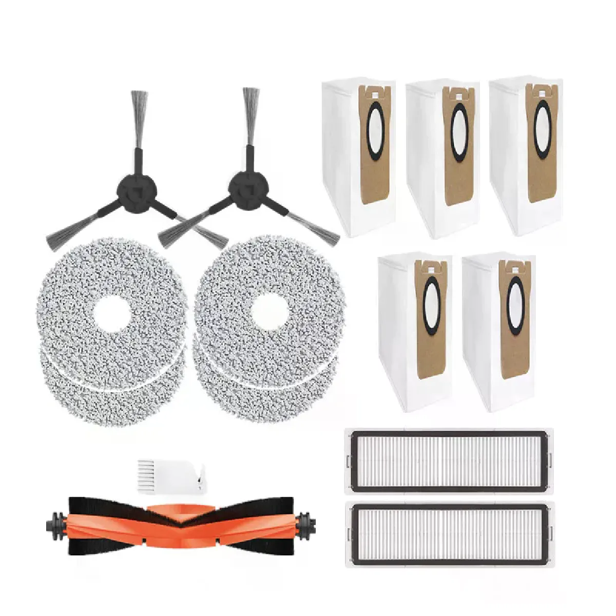 Lot de 6 brosses latérales de rechange pour aspirateur pour Ultenic pour T10 auto-vide Lot de 6 brosses latérales de rechange pour aspirateur pour Ultenic pour T10 auto-vide