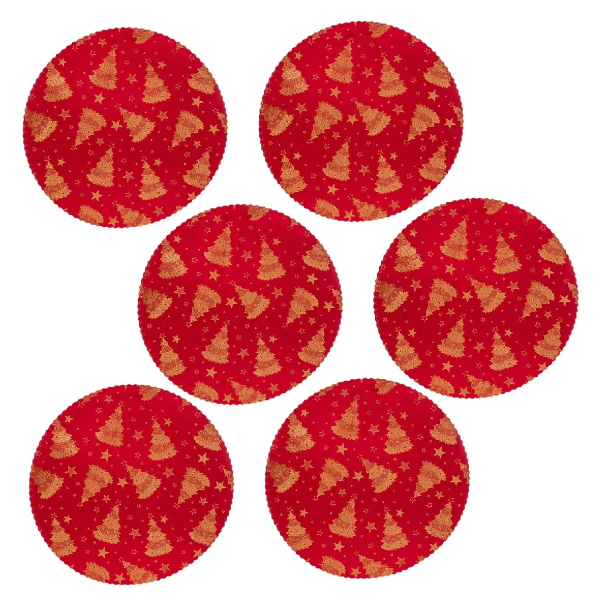 Lot de 2 sets de table en velours SAPIN Or - vue 2