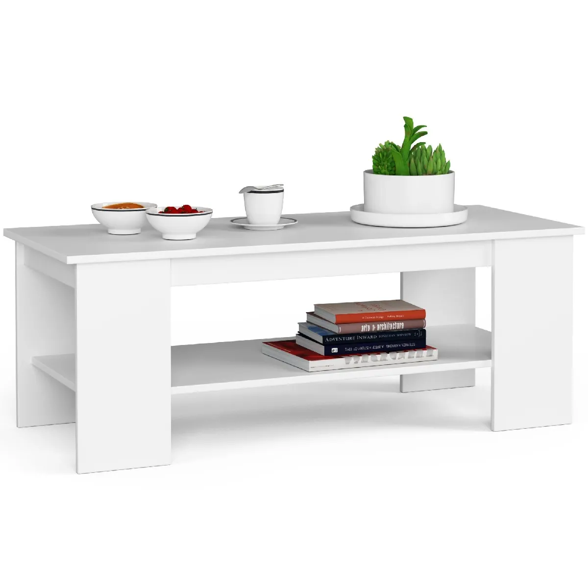 Meilleurs prix pour Akord Table Basse Kami Blanc 120X50X45