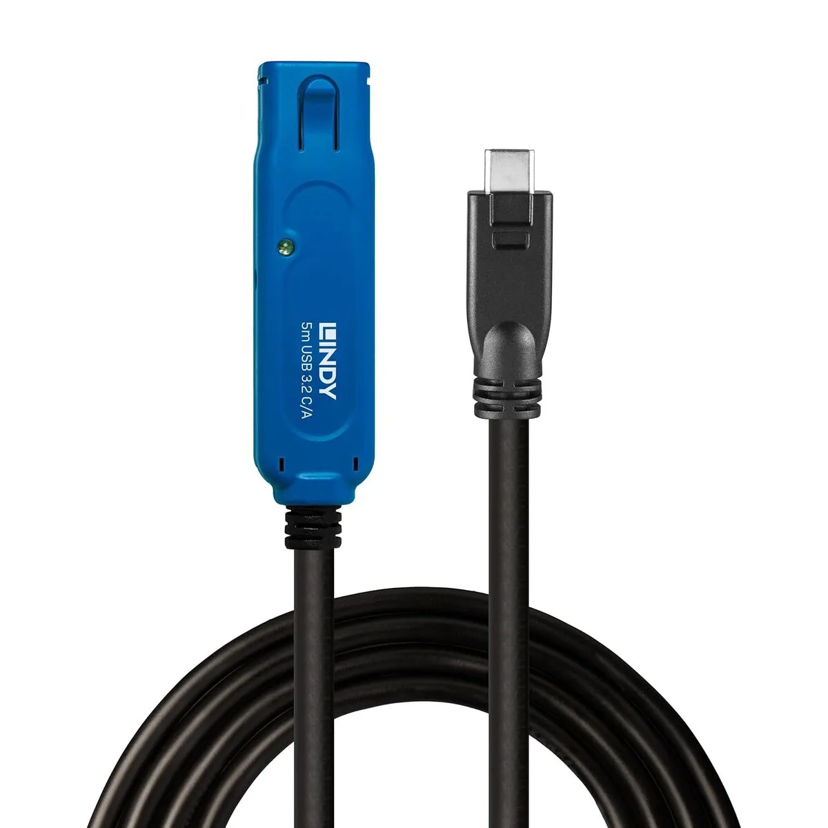 Lindy Noir - Rallonge De Câble Usb - 24 Pin Usb-C (M) Pour Usb Type A, Power Dc Jack 2.5 Mm (Id: 0.7 Mm) - Usb 3.2 Gen 2X2 - 5 M - Rond, Actif - Image 3