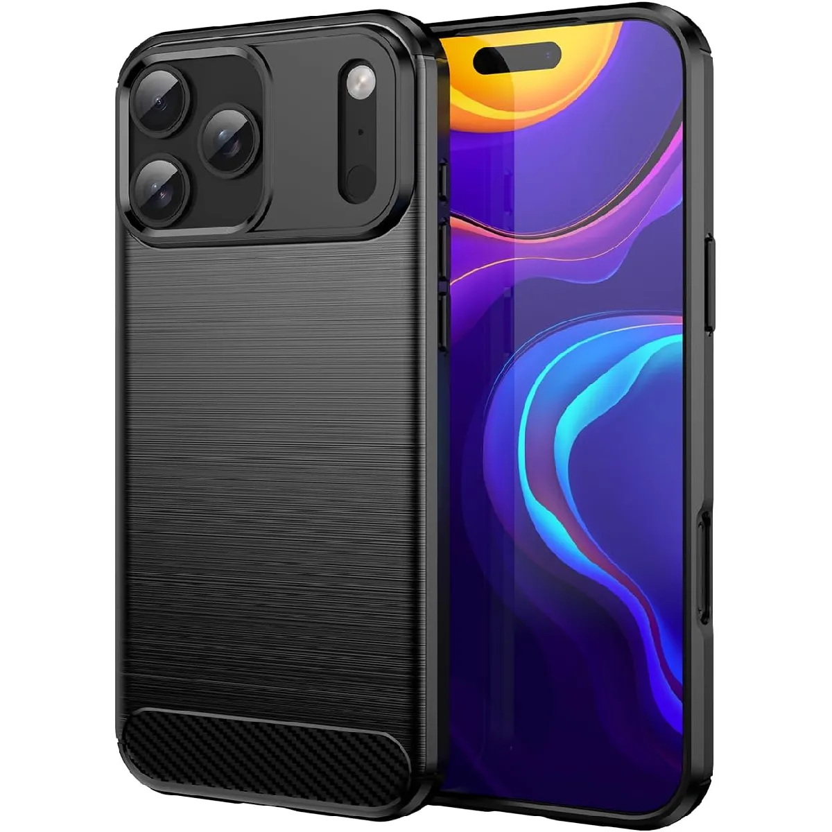 Xeptio Noir Coque Souple Antichoc Apple Iphone 17 Pro 5G