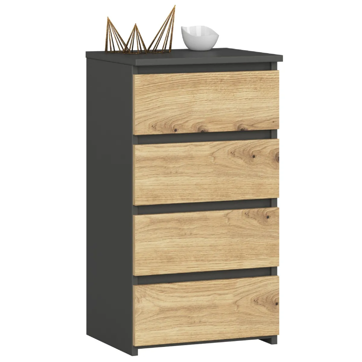 Akord Commode 4 tiroirs - Graphite