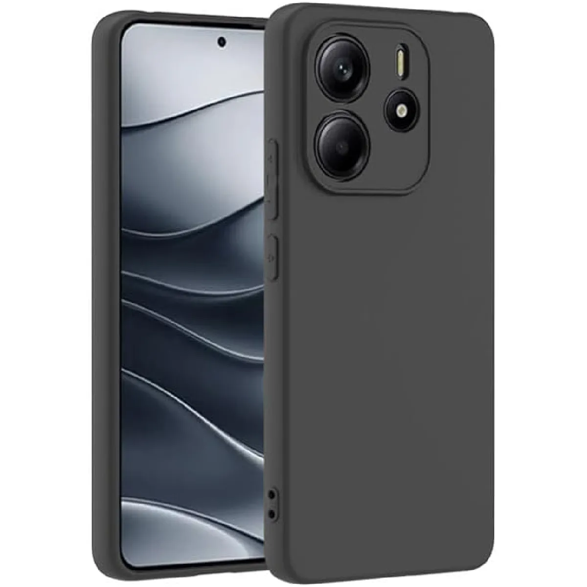 Xeptio Noir Coque Souple Antichoc Xiaomi Redmi Note 14 4G