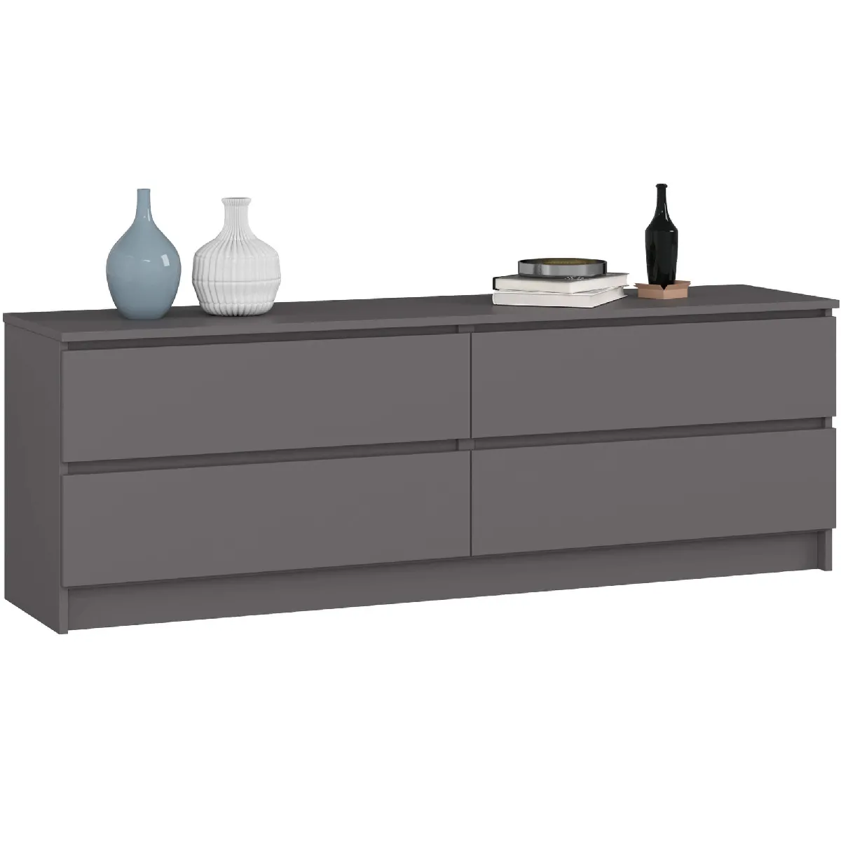 Akord Commode 4 tiroirs - Gris graphite