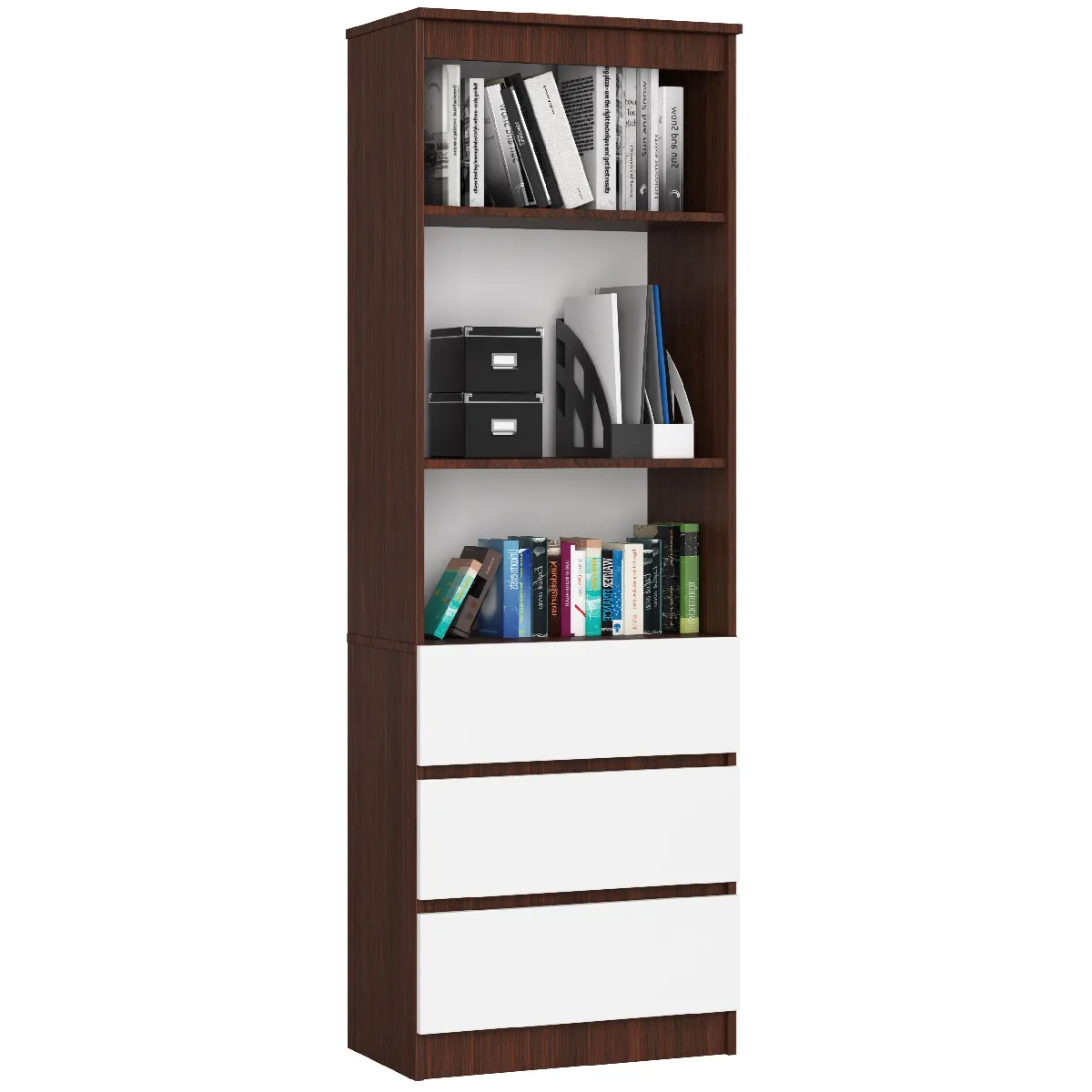 Akord Étagère Wengé Blanc 60X35X180