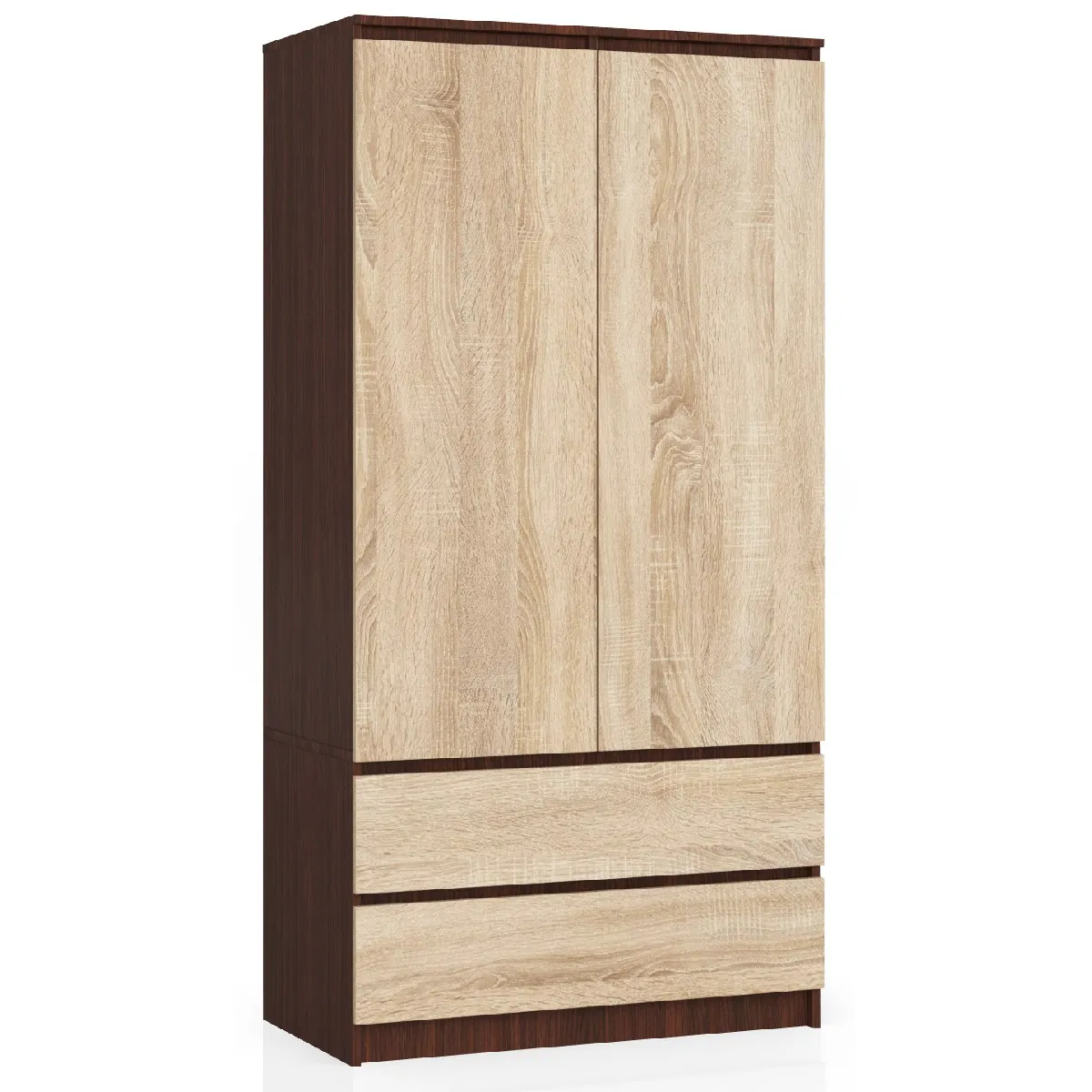 Akord Armoire penderie avec tiroirs - Wengé