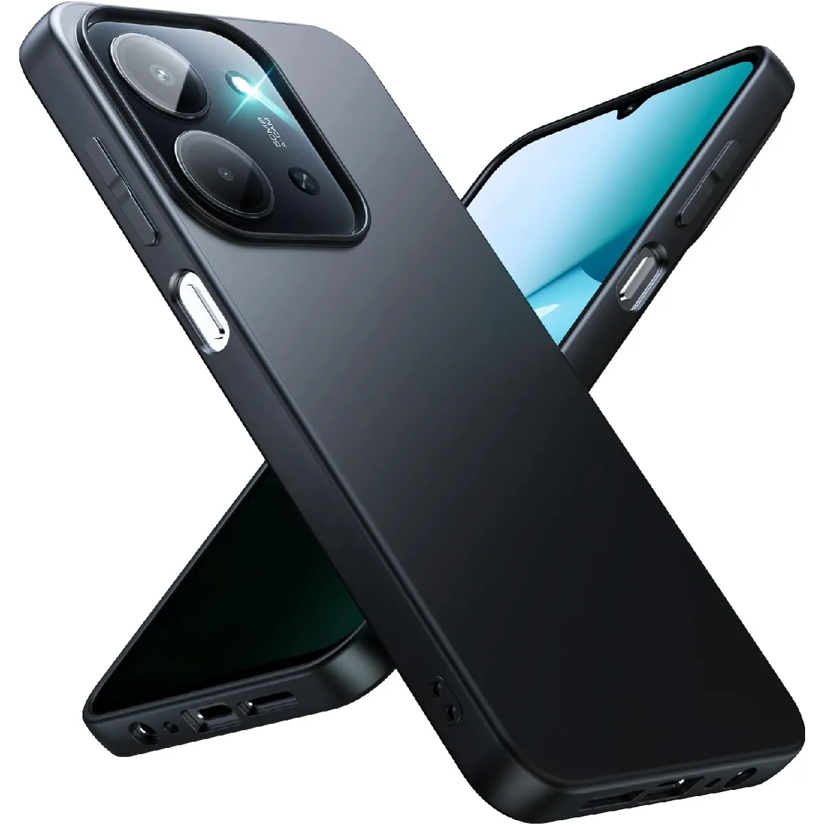 Xeptio Noir Coque En Polyuréthane Xiaomi Redmi 15C 5G