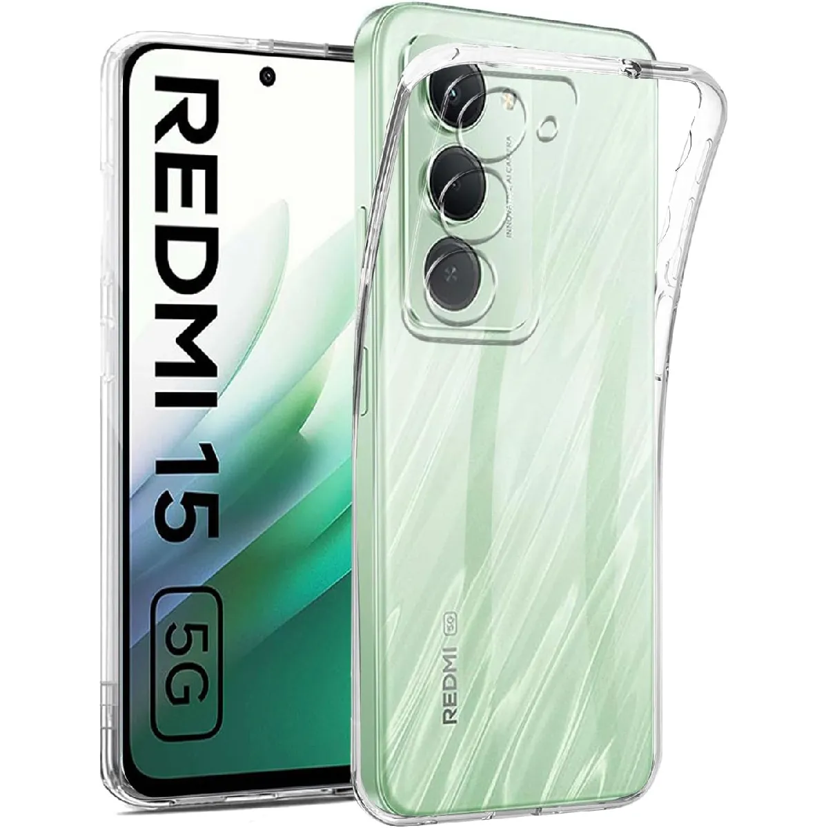 Xeptio Bumper En Gel Tpu Invisible Xiaomi Redmi 15 5G - Transparent
