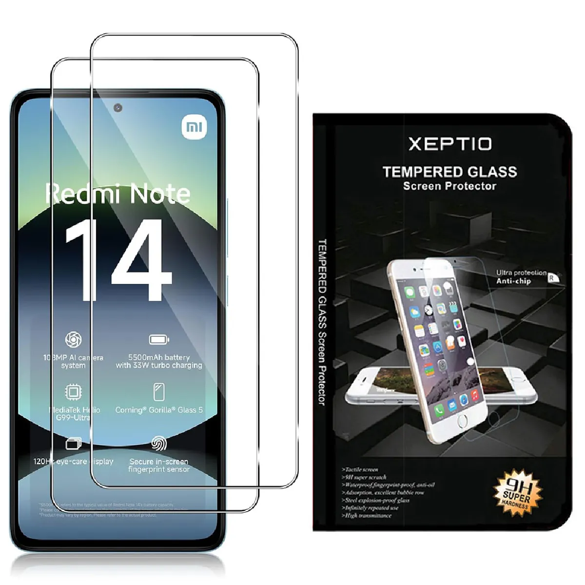 Xeptio Protection D'écran En Verre Trempé Pour Xiaomi Redmi Note 14 5G