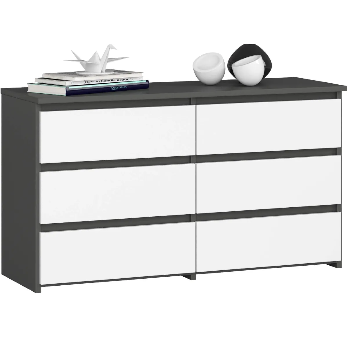 Akord commode 6 tiroirs - Graphite