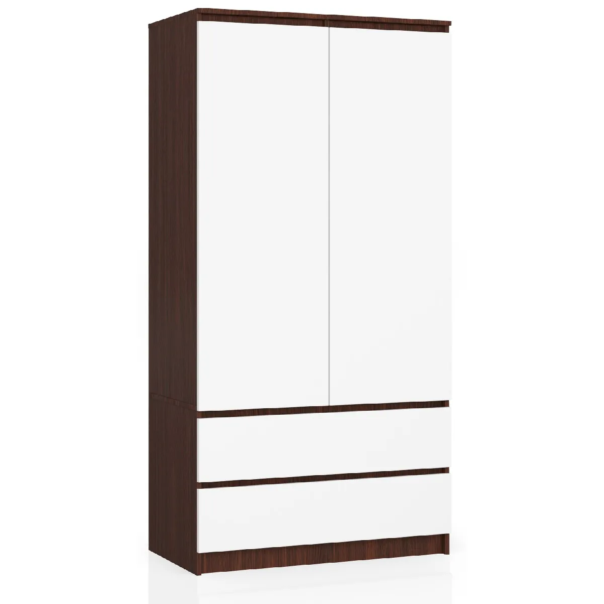 Akord Armoire 2 portes avec tiroirs - Wengé