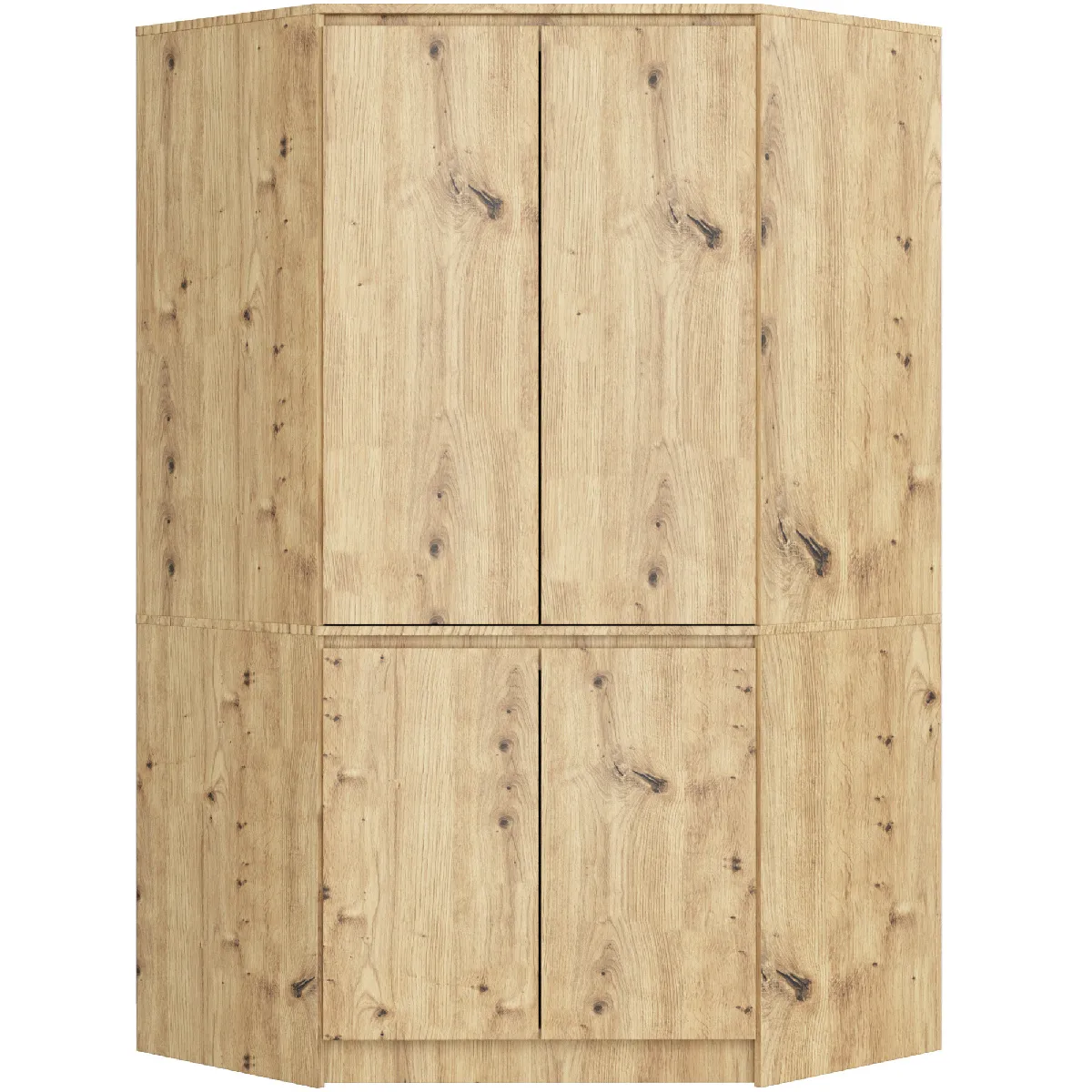 Akord Armoire d'angle 4 portes - Chêne