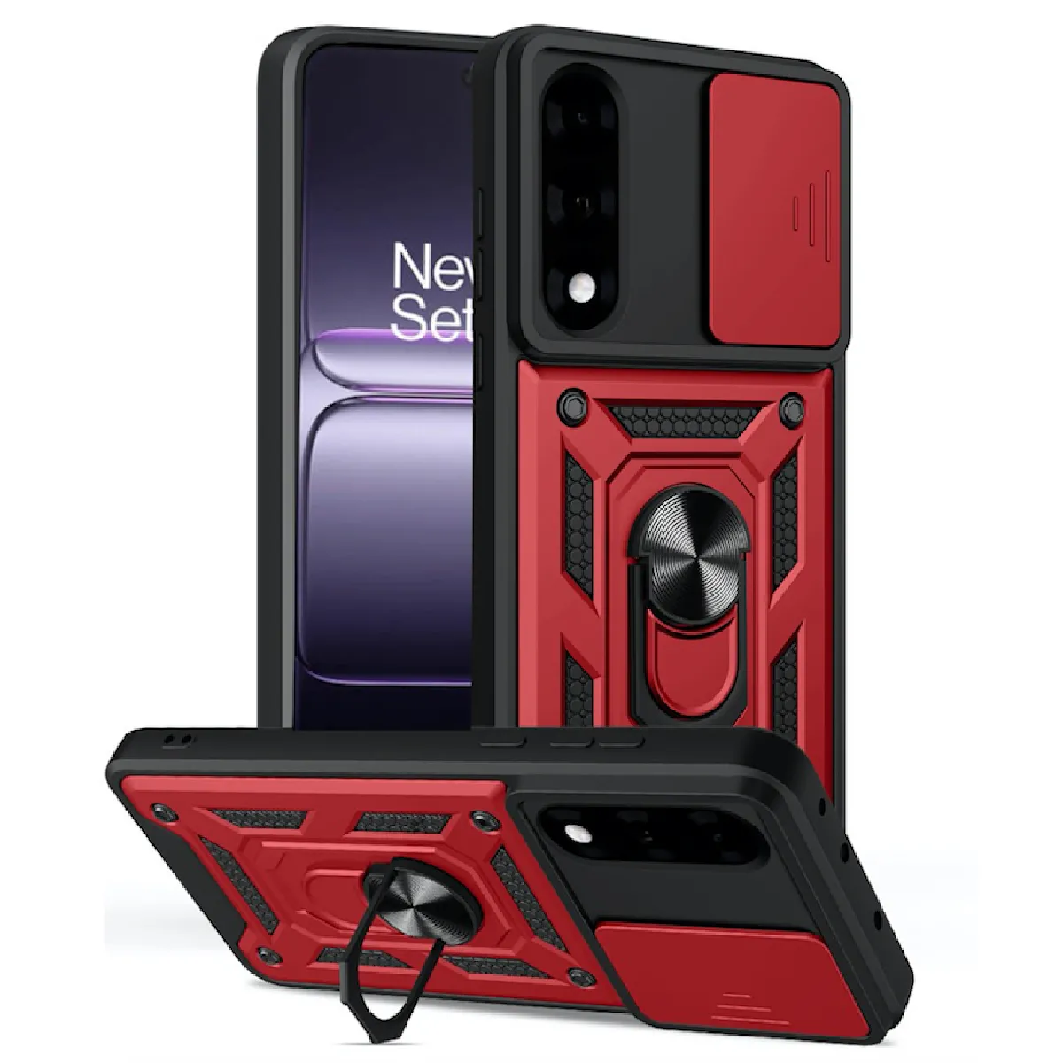Htdmobiles Rouge Coque Rigide Antichoc Oneplus Nord 5 5G