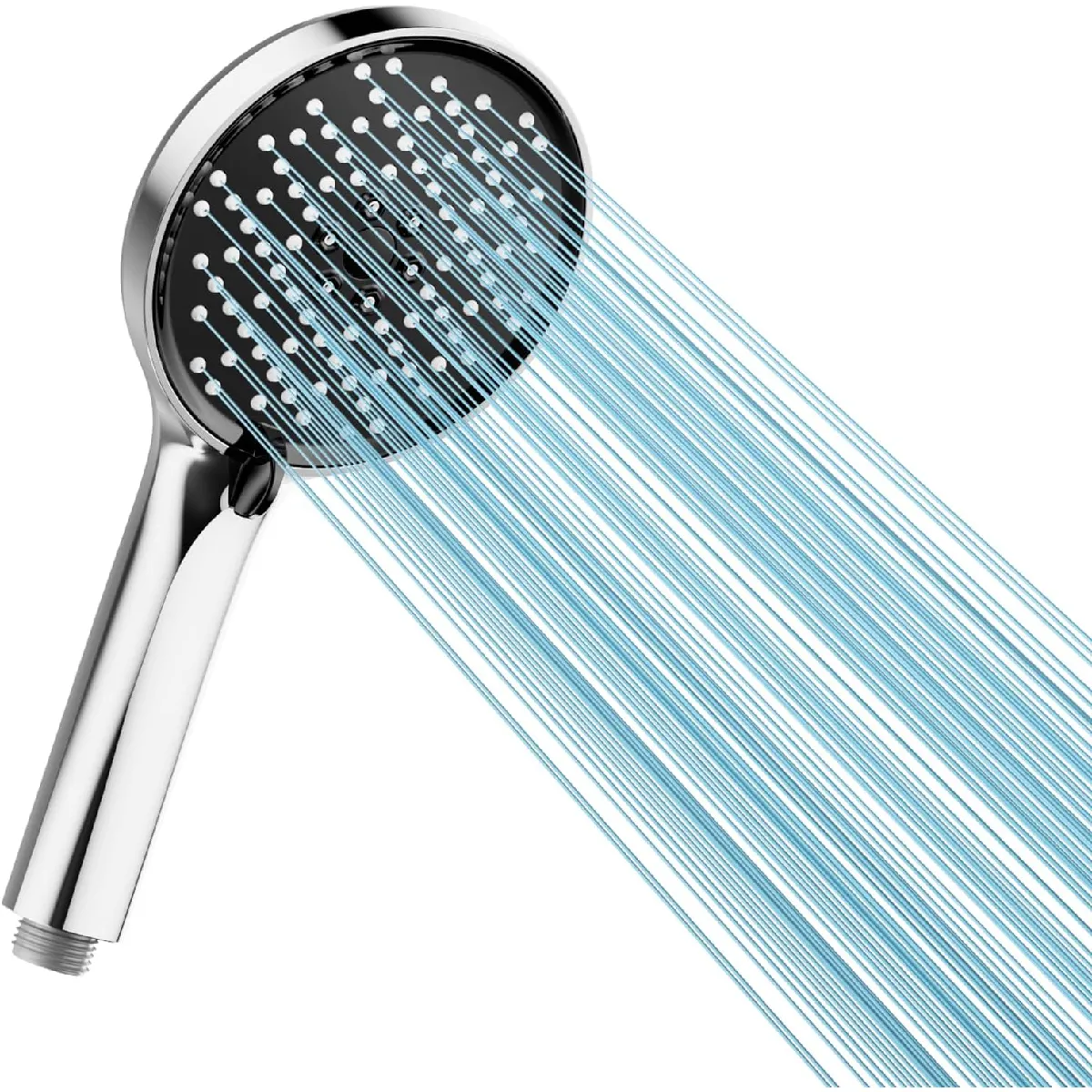 Vendos85 Noir Pommeau De Douche 3 Jets - 12 Cm - Carré