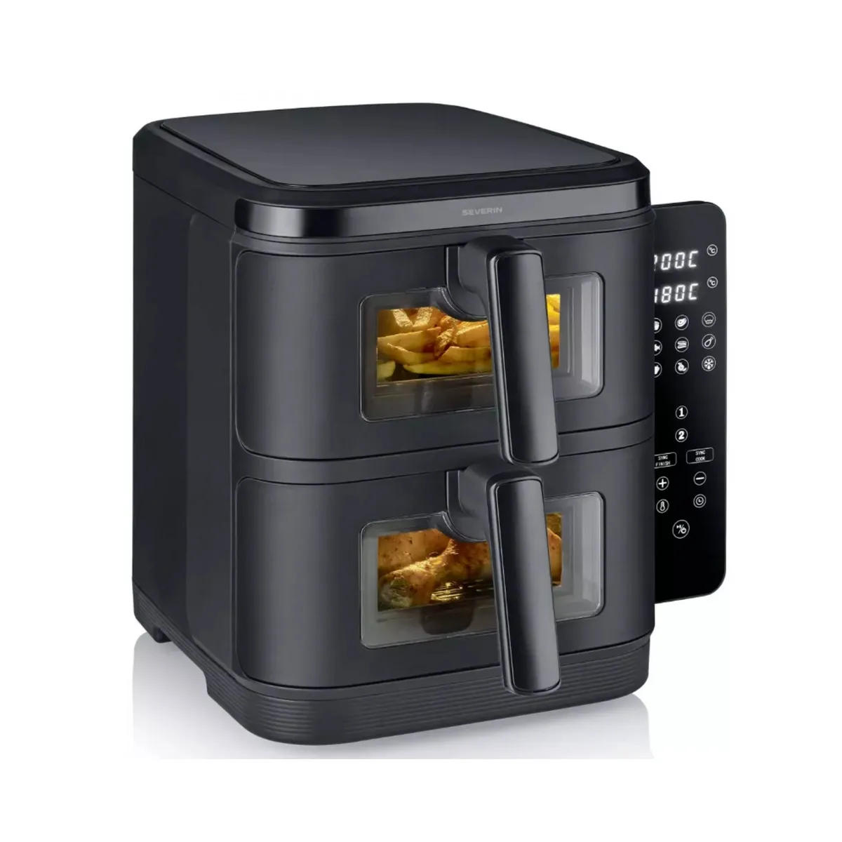 Friteuse sans huile 2x5.5l 2600w noir - FR2468 - SEVERIN