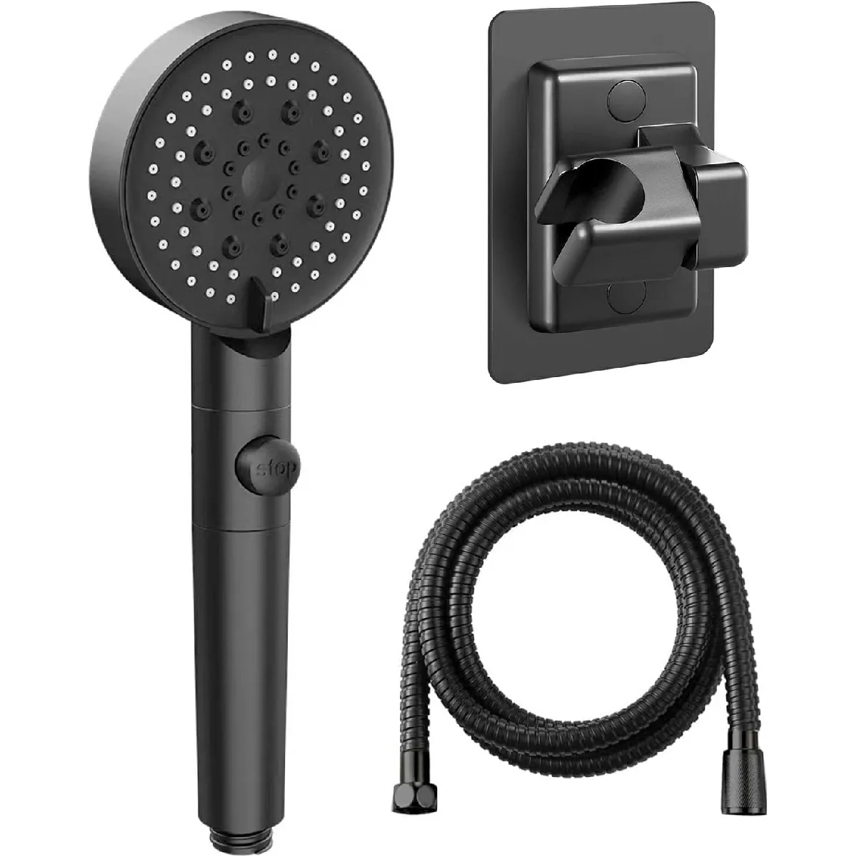 Vendos85 Noir Pommeau De Douche Nara9 - 25 Cm - 5 Jets