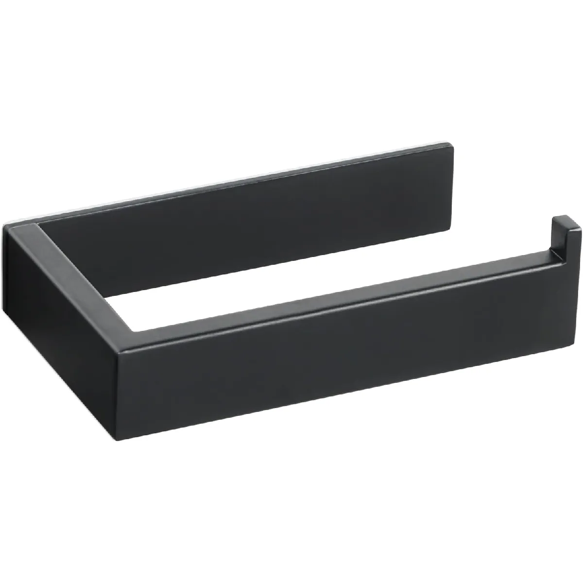 Vendos85 Noir Porte-Papier Toilette Acier Mat Droit Autocollant