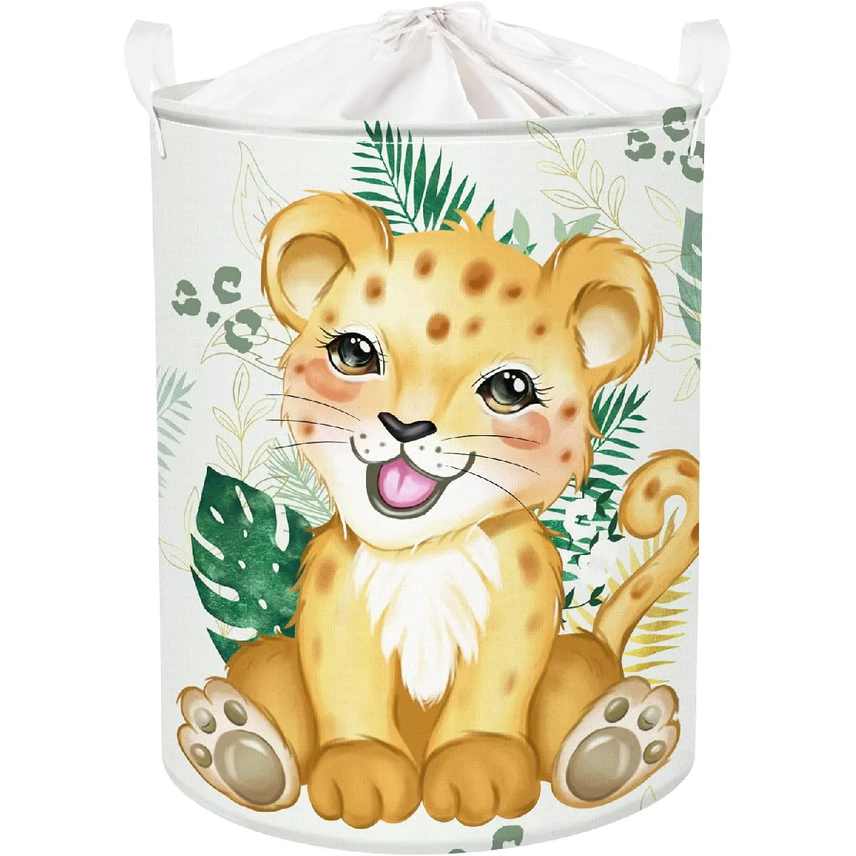 Vendos85 Panier De Rangement Bébé Léopard - Multicolore