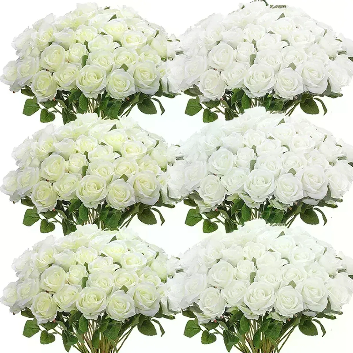 12 bougies blanches 12 27 Real Touch - fleur artificielle de 4 de