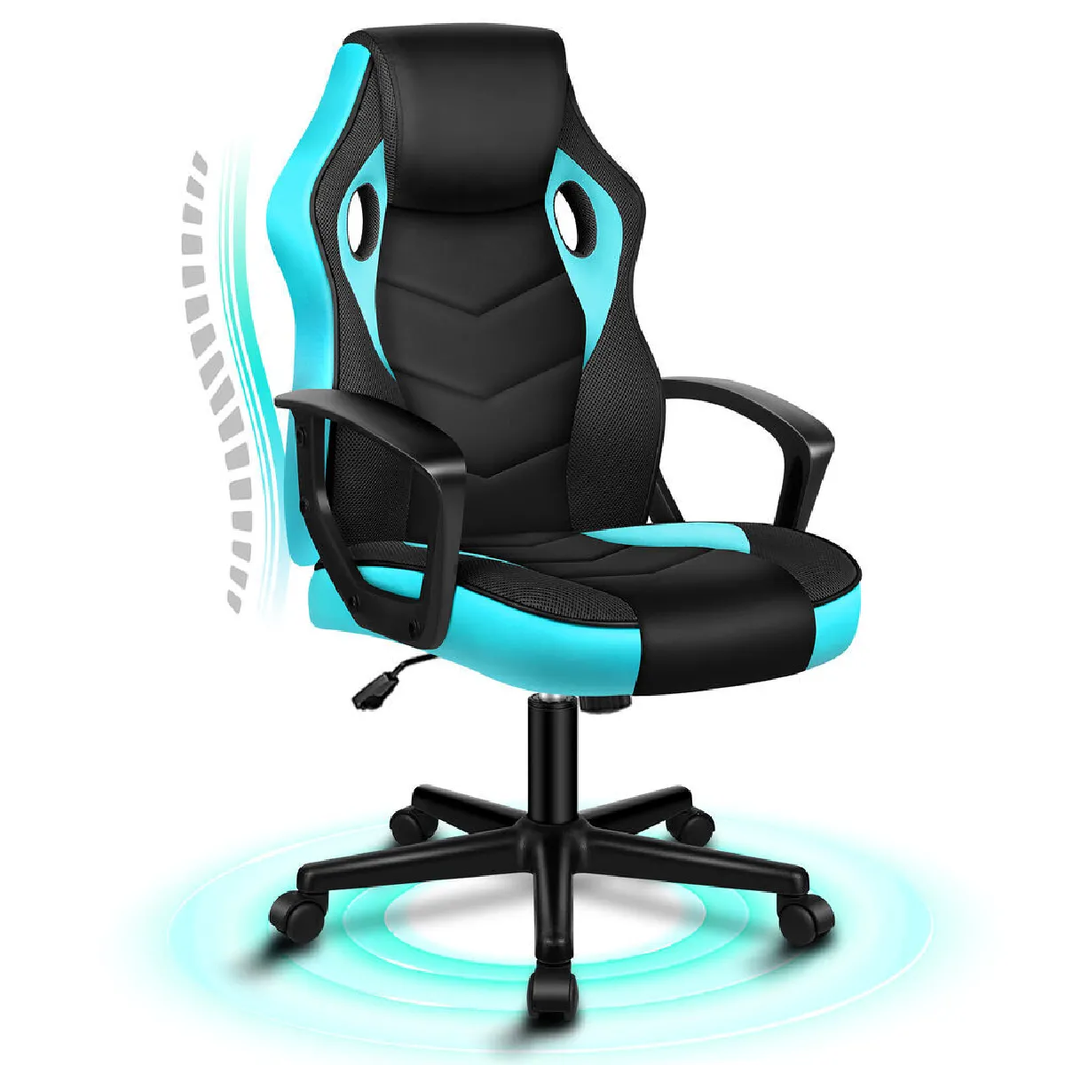 Alfordson Bleu/Turquoise Siège Gamer