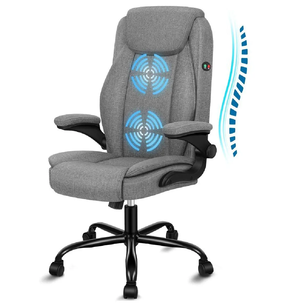 Alfordson Gris Siège Gamer Massage