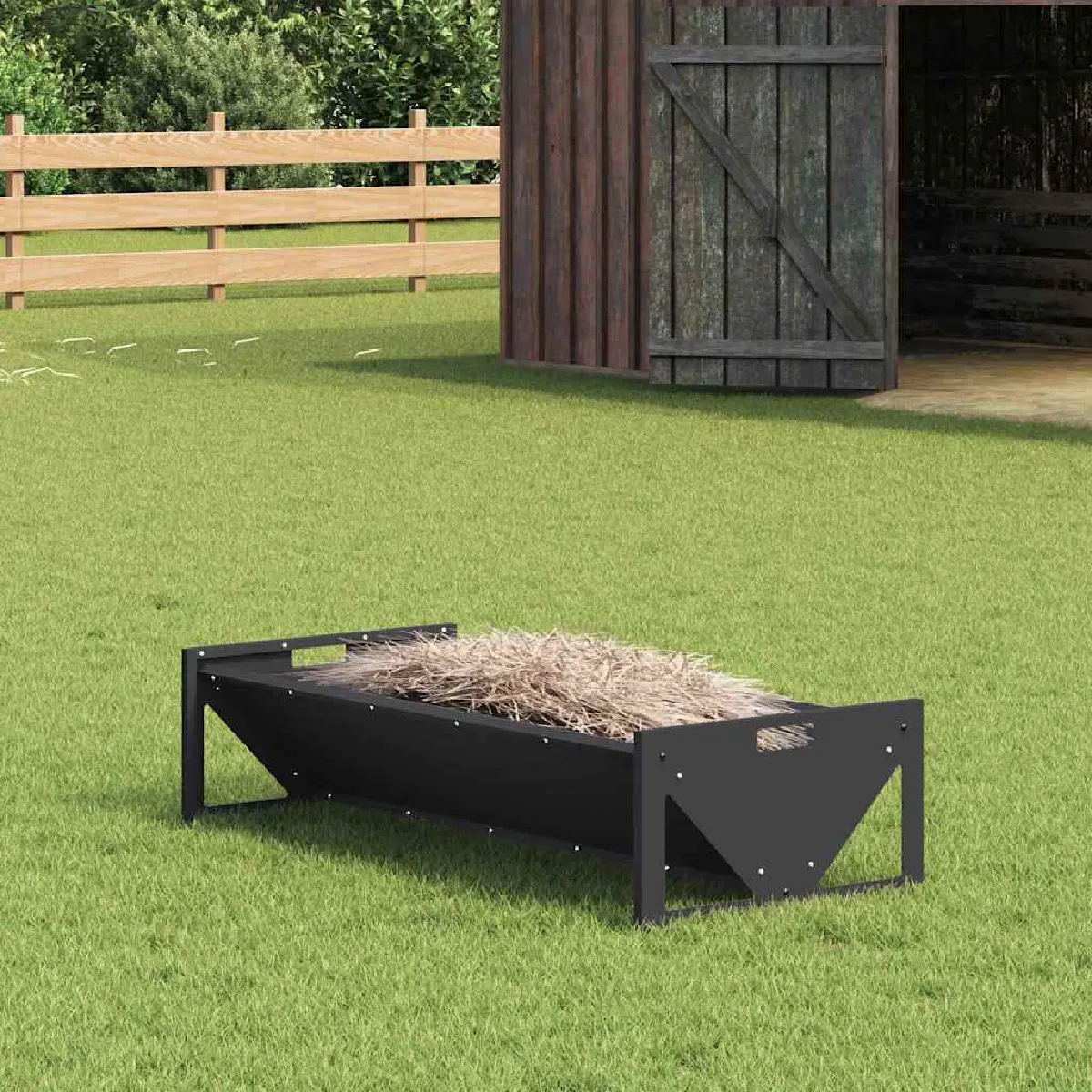 vidaXL Trough d'alimentation pour le bétail 108 x 50 x 28 cm
