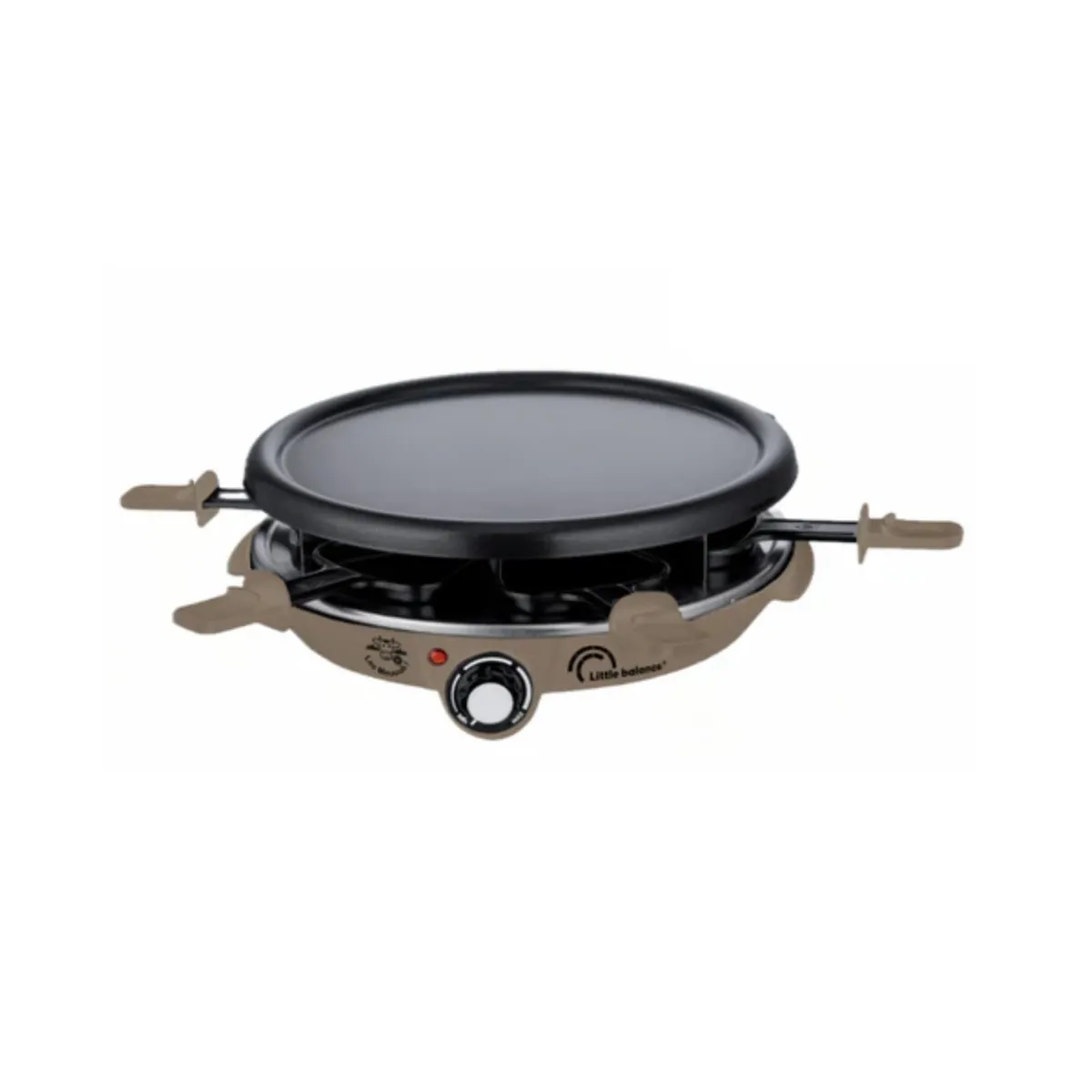 LITTLE BALANCE Appareil &agrave; raclette 6 personnes 1200w taupe - 8951 - Meuuuh - 