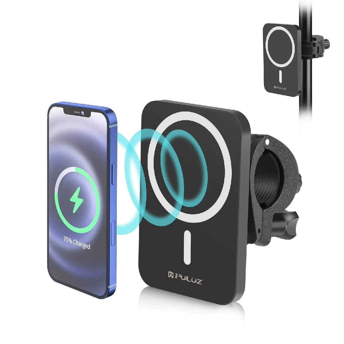 Yonis Noir Chargeur Sans Fil Magnétique Pour Iphone 12 - 15 W