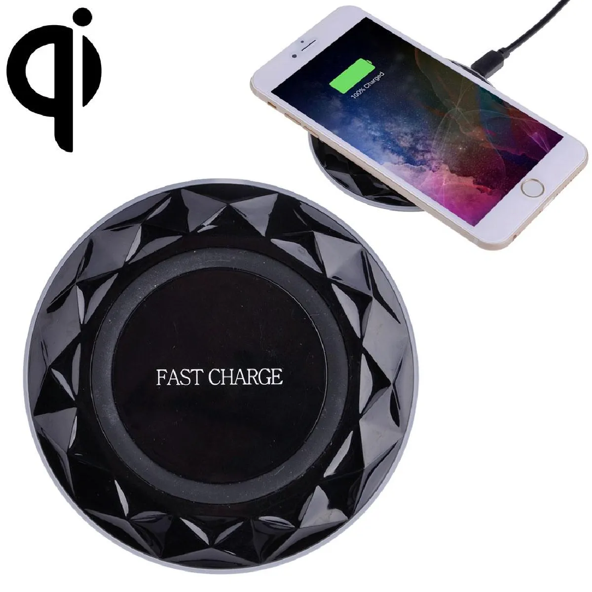 Yonis Noir Chargeur Sans Fil Rapide Pour Apple Iphone X