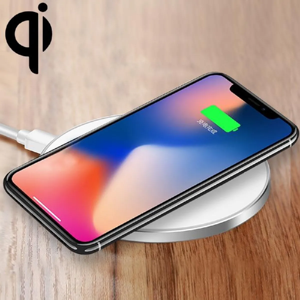 Chargeur Sans Fil Ultra Fin En Alliage D'Aluminium Avec Protection Thermique YONIS - vue 2