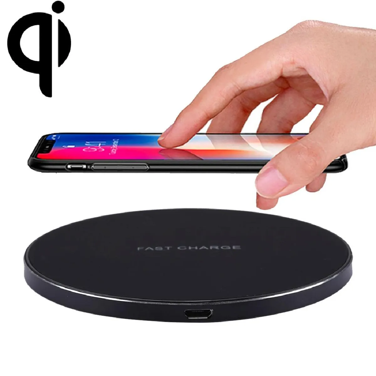 Yonis Noir Chargeur Sans Fil Compact