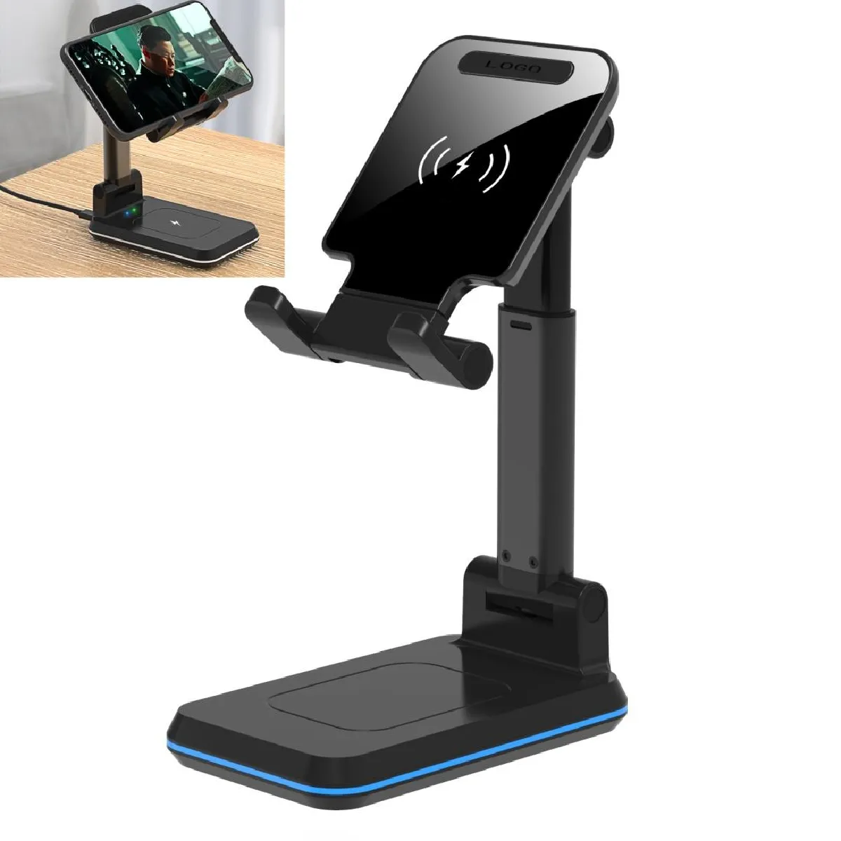 Yonis Noir Chargeur Sans Fil Pliable