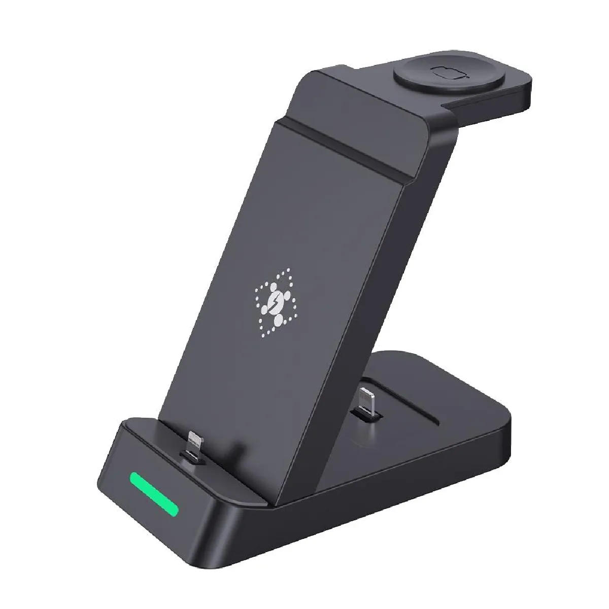 Yonis Noir Station De Charge Sans Fil 3 En 1 Pour Apple Iphone - 18 W
