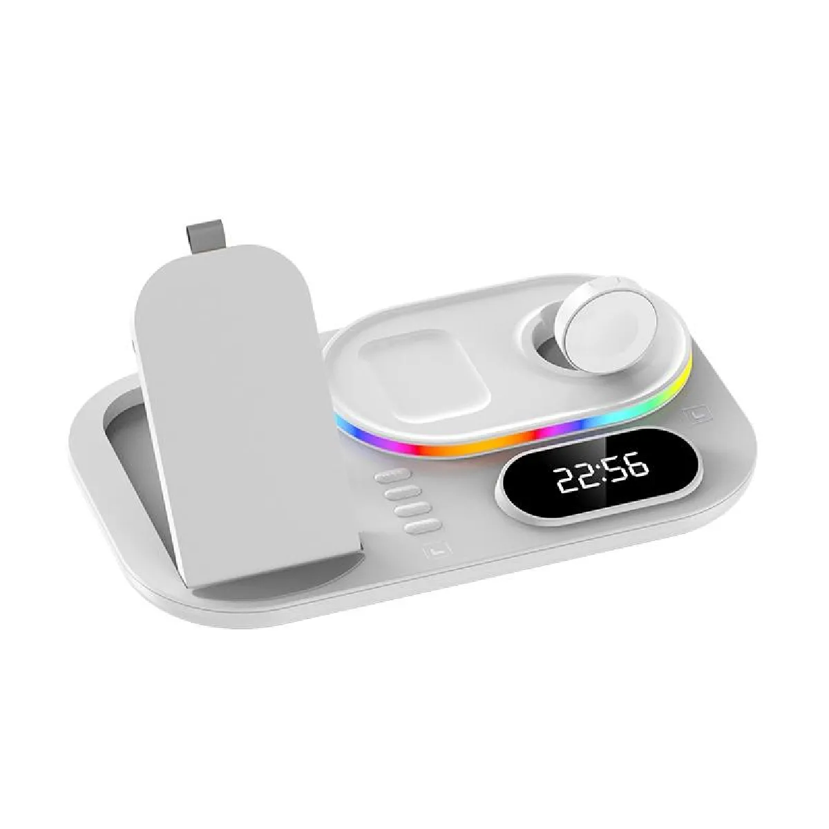Yonis Blanc Station De Charge Sans Fil 3 En 1 - 30 W
