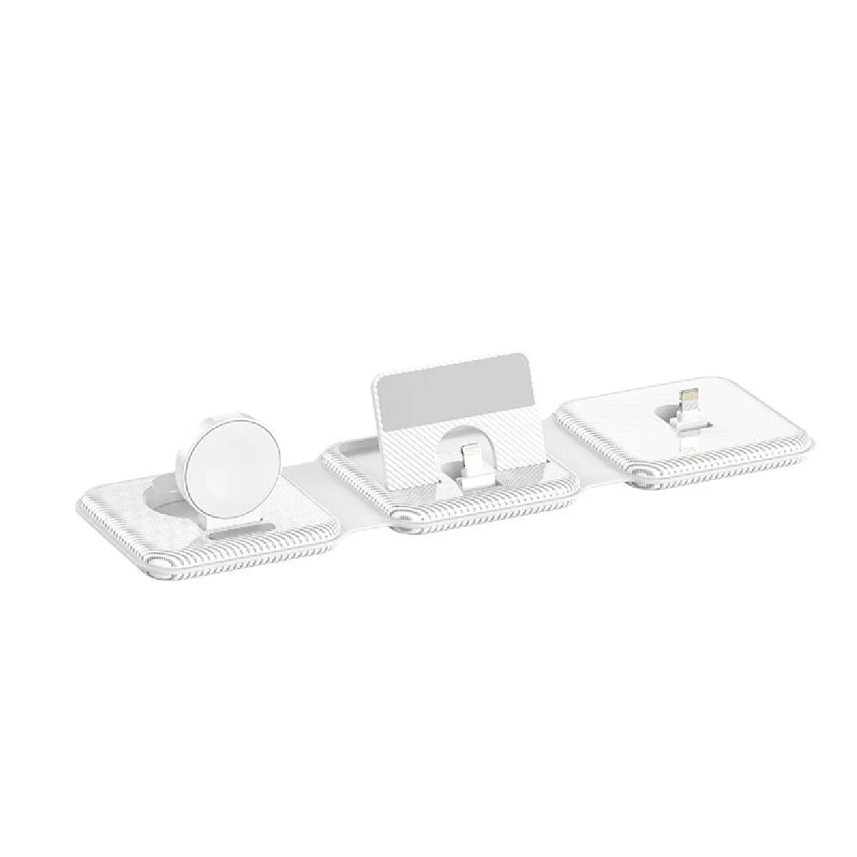 Yonis Blanc Chargeur Sans Fil 3-En-1 Pliable Pour Iphone - 10 W