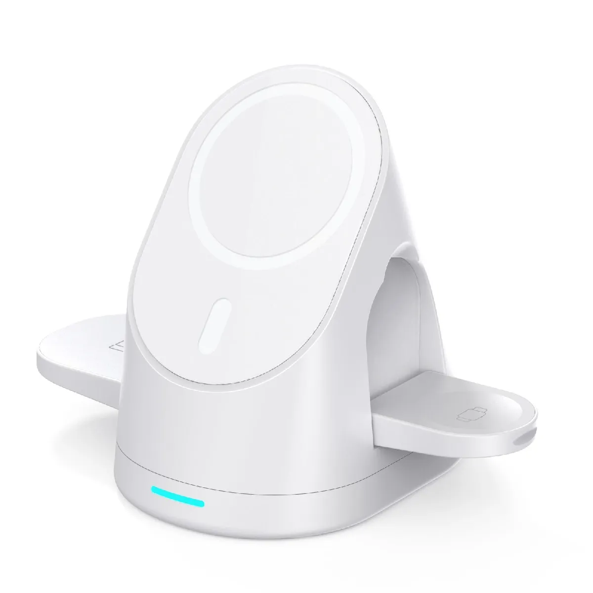 Yonis Blanc Station De Charge Sans Fil 3 En 1 - 15 W