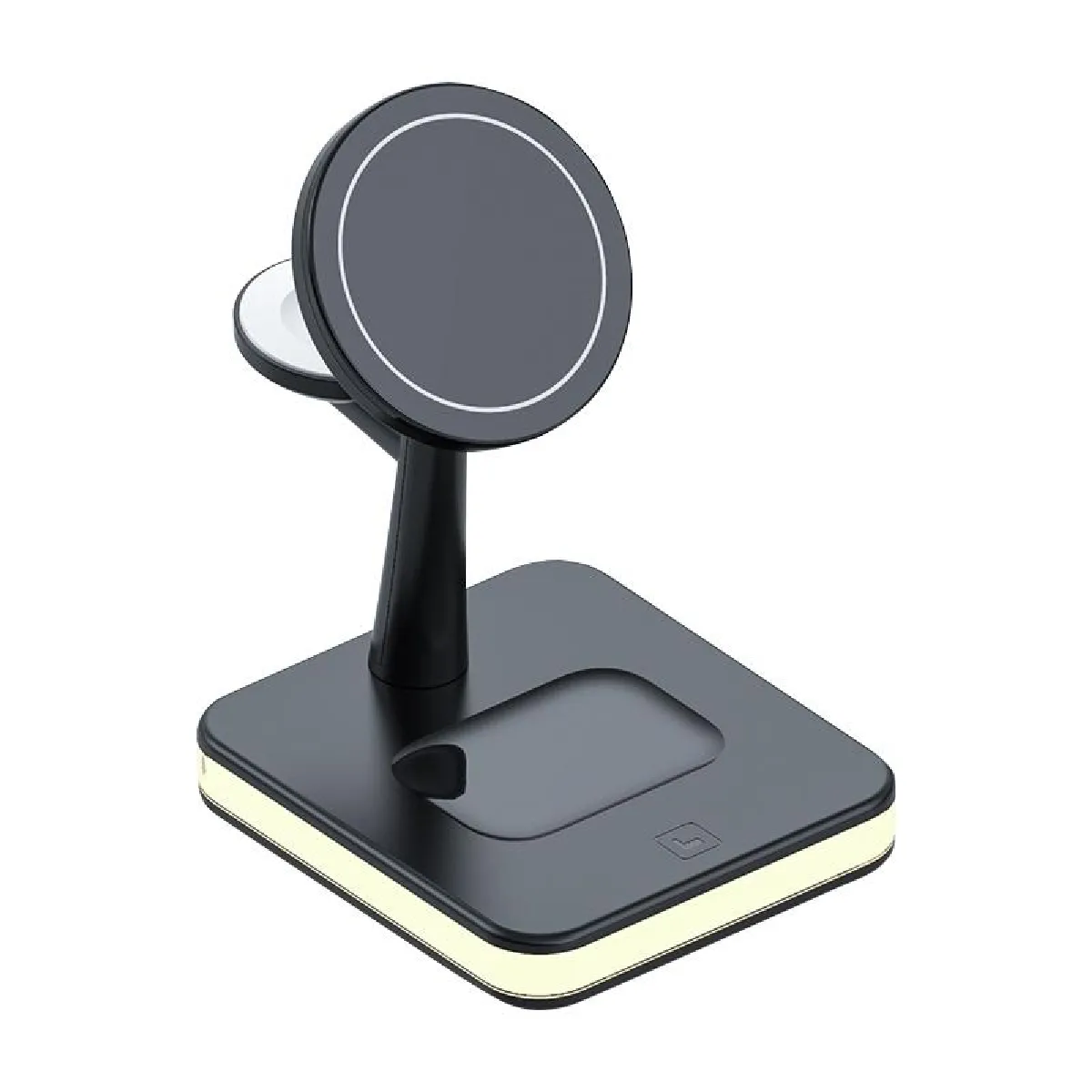 Yonis Noir Chargeur Sans Fil 3 En 1 - 15 W