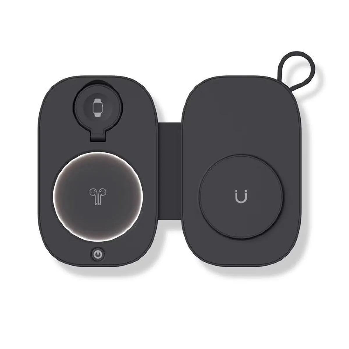 Yonis Noir Station De Charge Sans Fil 3 En 1 Pour Apple Watch - 15 W