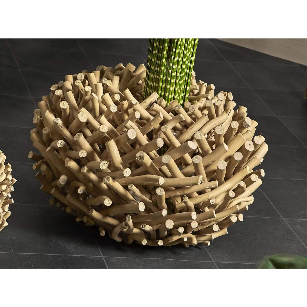 Jardinière en branche de mûrier 50D x 30 cm