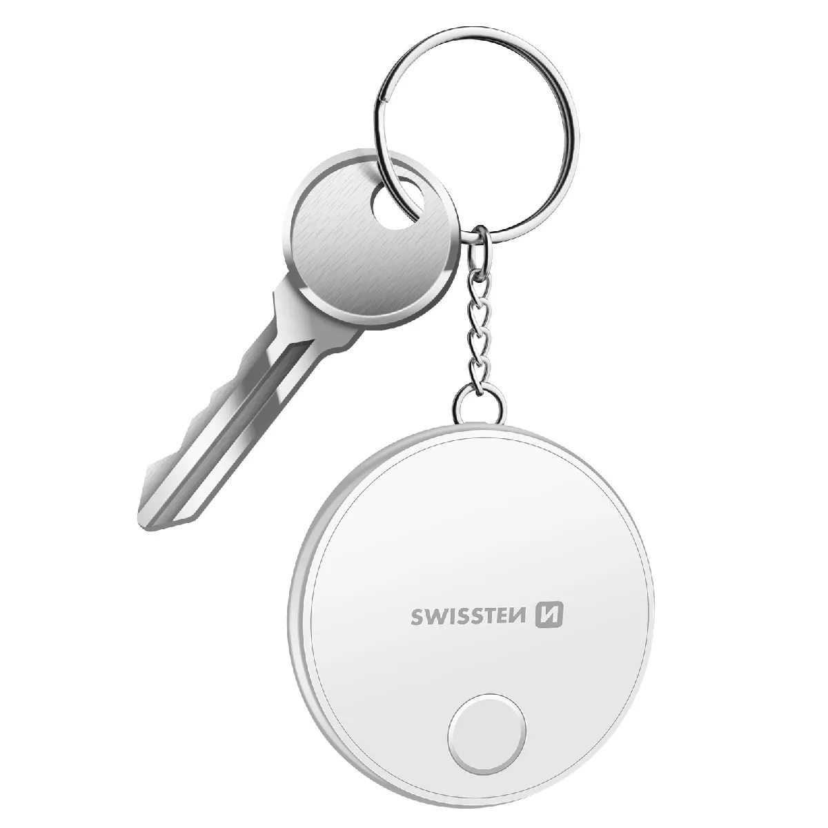 Swissten Blanc Tracker Bluetooth Gps Findtag Format Porte-Clés Compatible Find My - Image 2