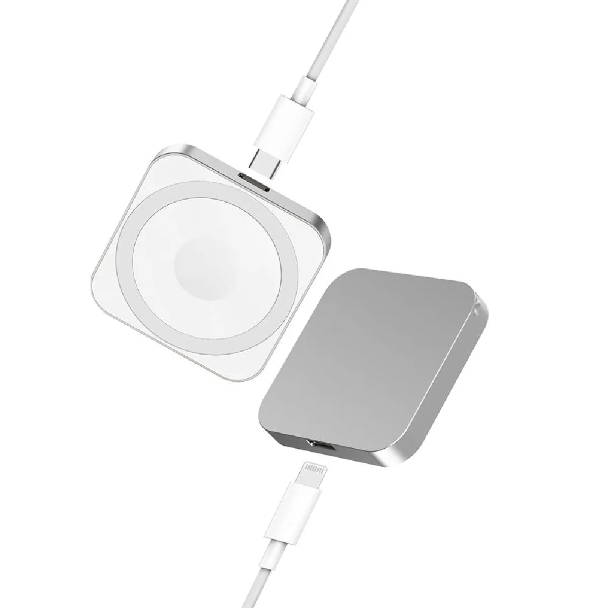 Yonis Argent Station De Charge Sans Fil 3-En-1 - 15 W